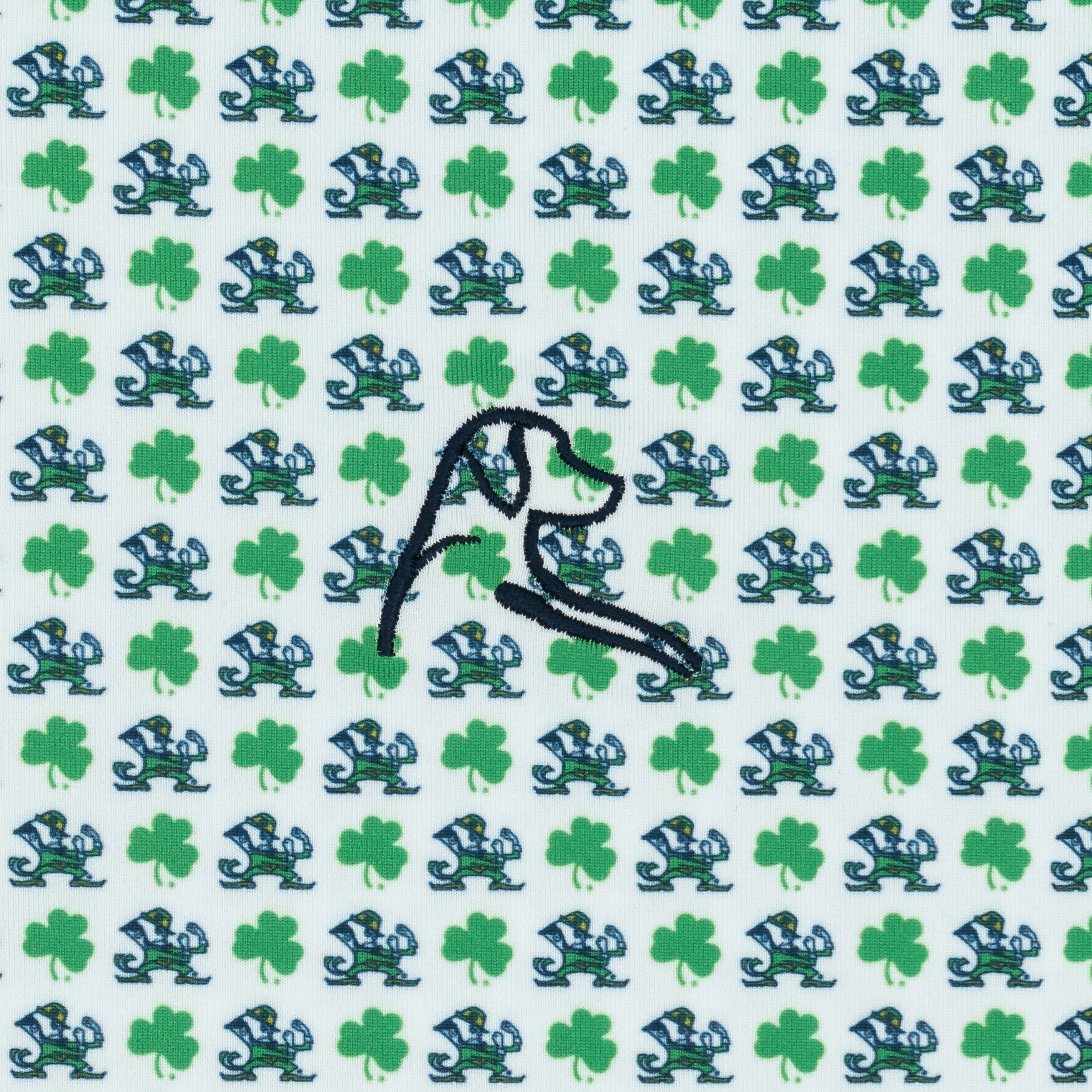 The Notre Dame Dancing Shamrock - Men's Short Sleeve Collegiate Polo - Image 3