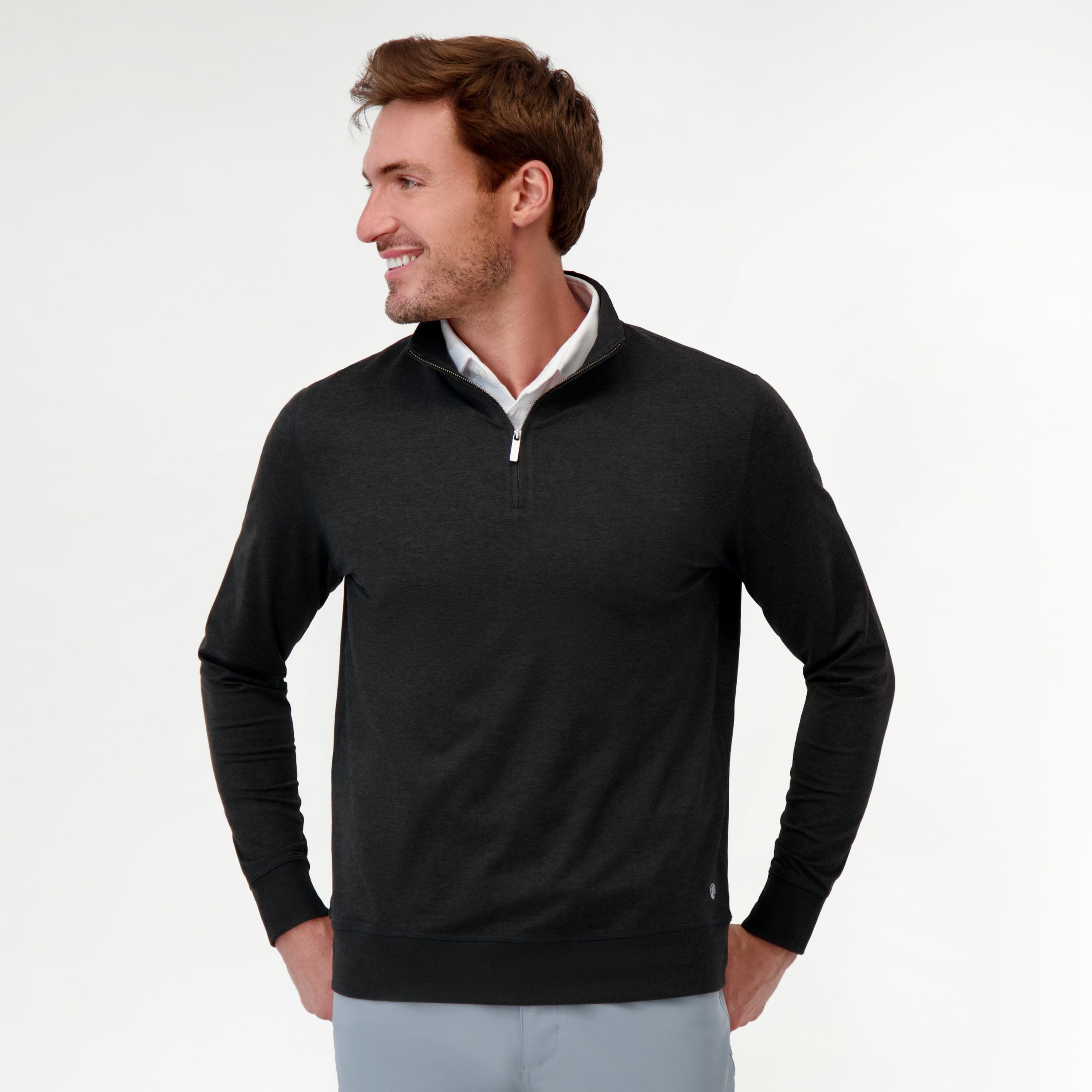 Heather Performance Q-Zip - Men's Performance Q-Zip - Image 3
