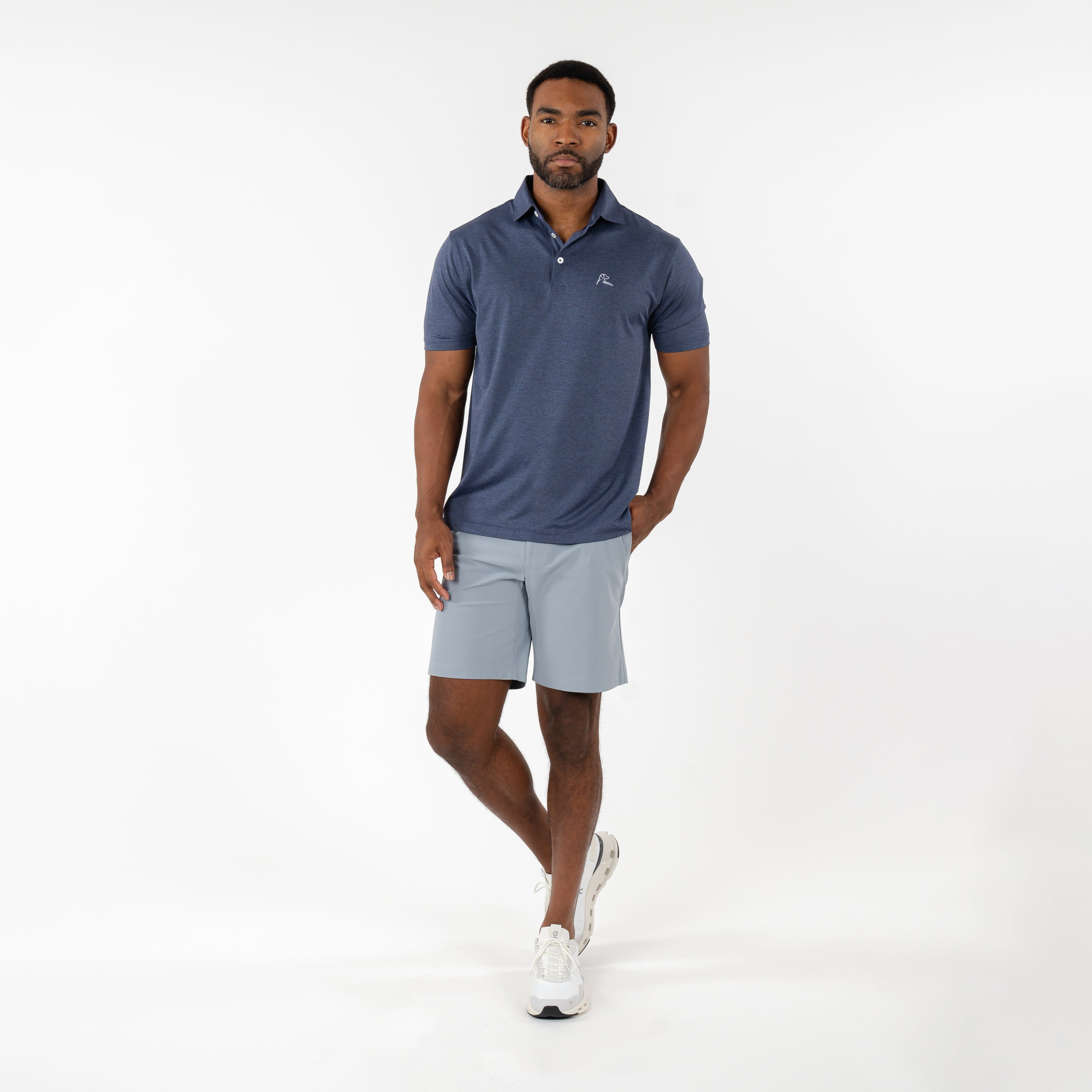 The Whaler Heather Stripe - Men's Short Sleeve Performance Polo - Image 8