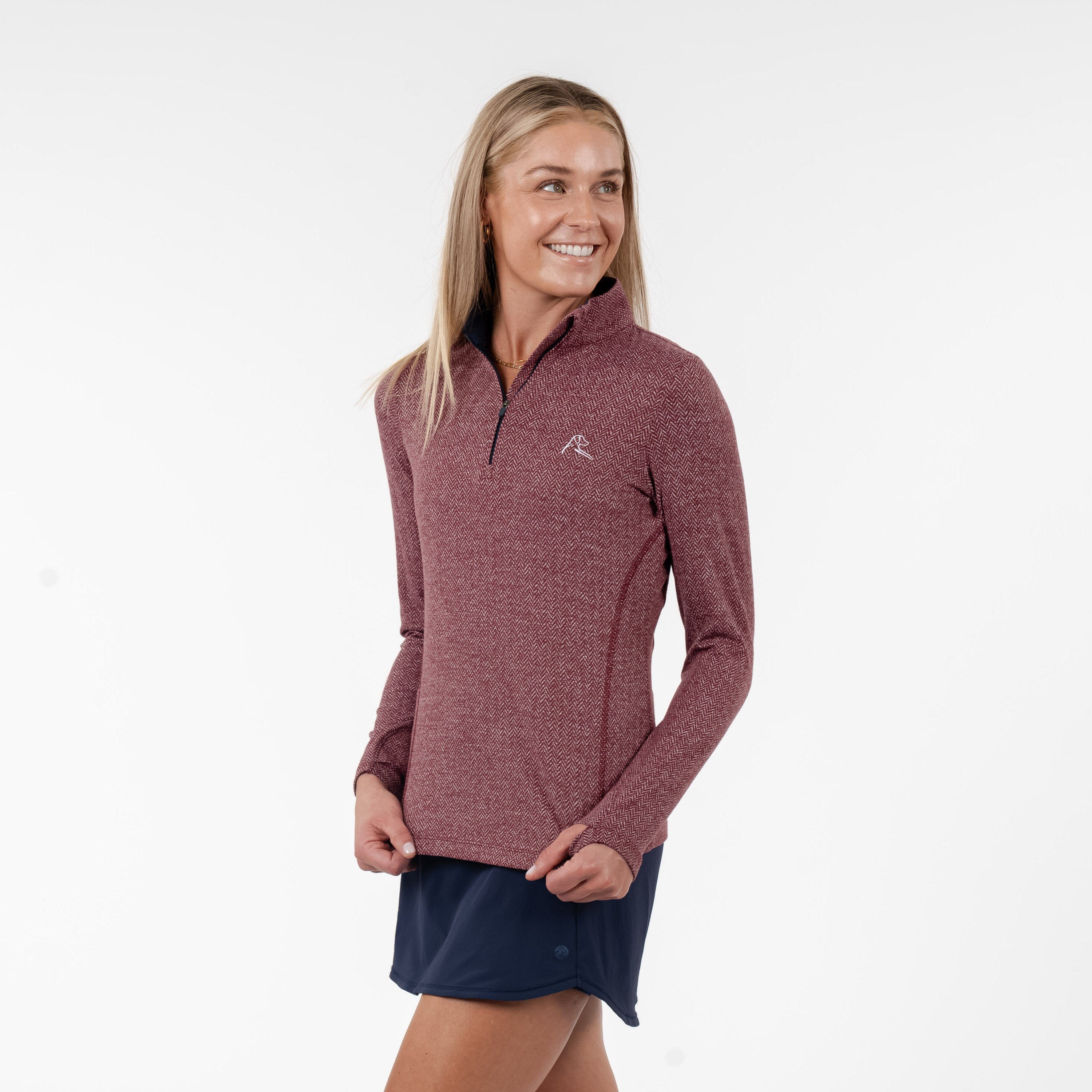 Cherry Bloom Performance Q-Zip - Women's Performance Q-Zip
